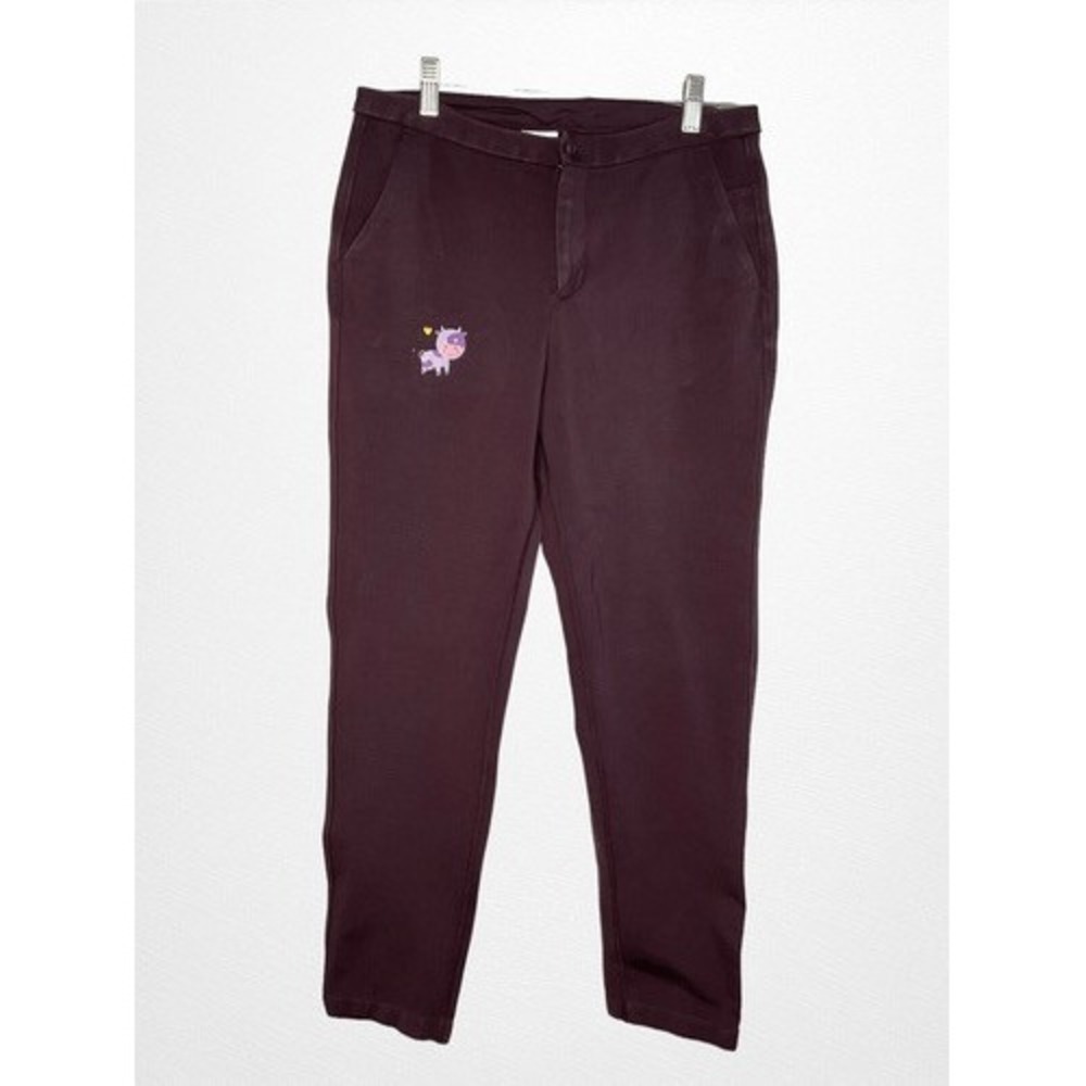 Lululemon Aubergine Purple Stretch Tapered‎ Leg Trousers Sports Pants Women 6